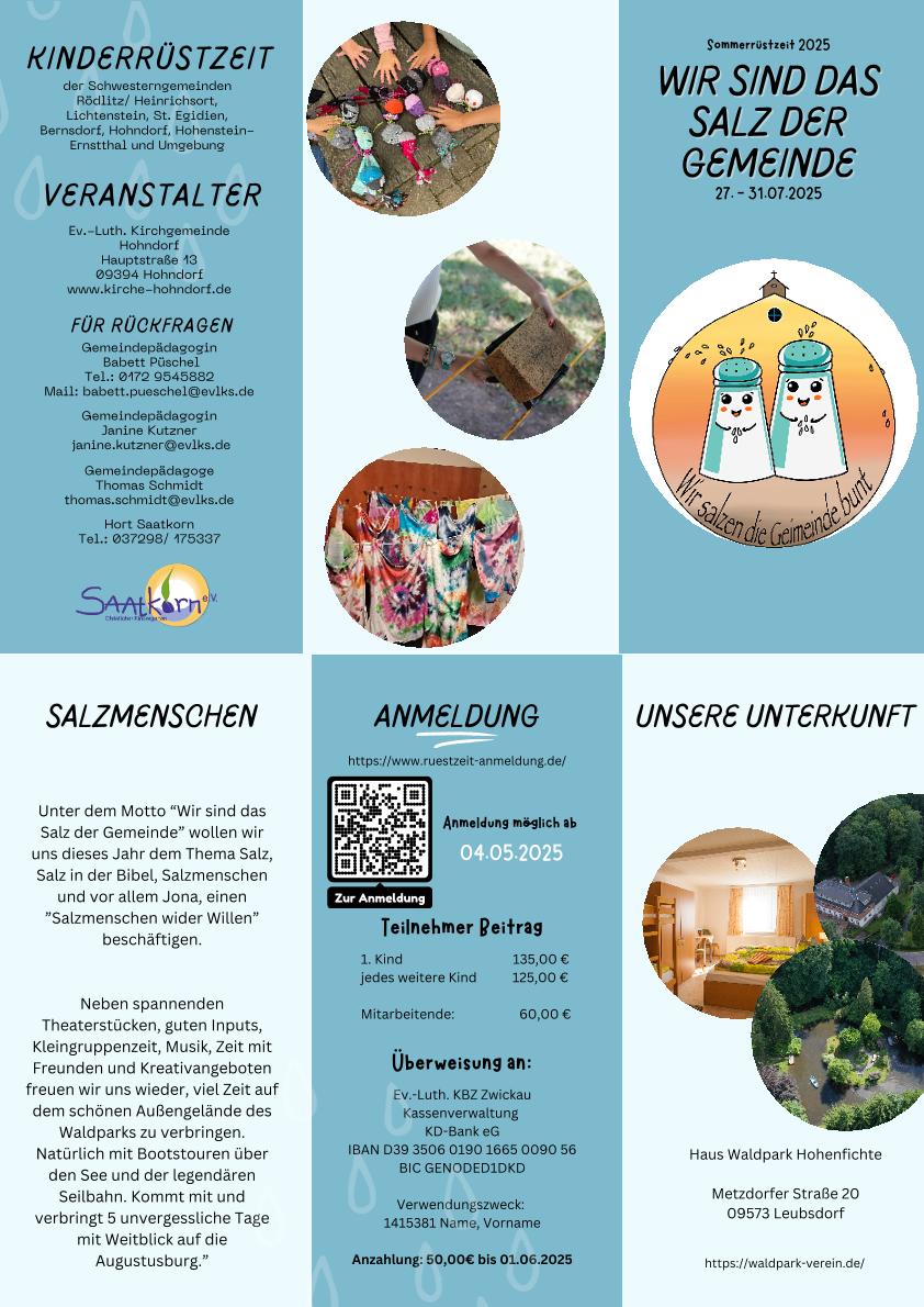 Flyer zur Kinderrüstzeit 2025
